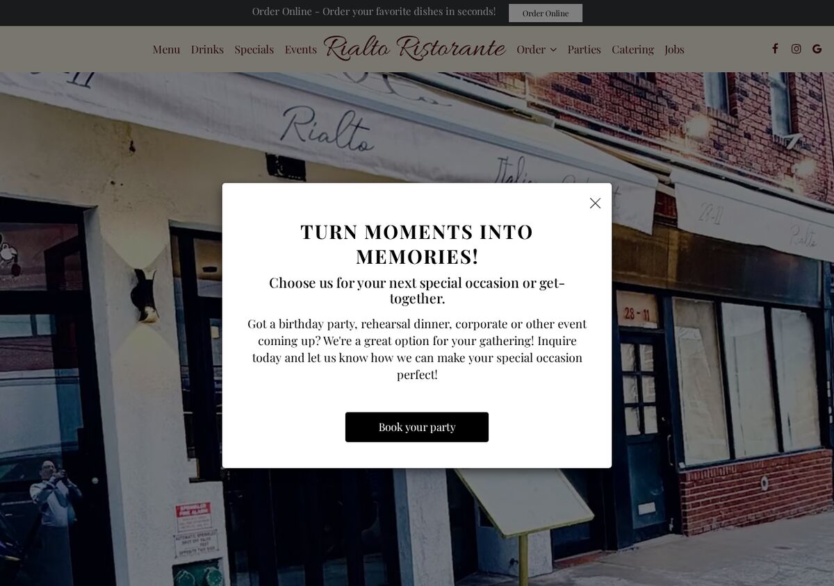 Rialto Ristorante — Web Design · Content · SEO